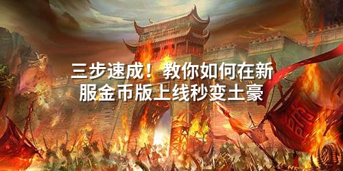 三步速成!教你如何在新服金币版上线秒变土豪