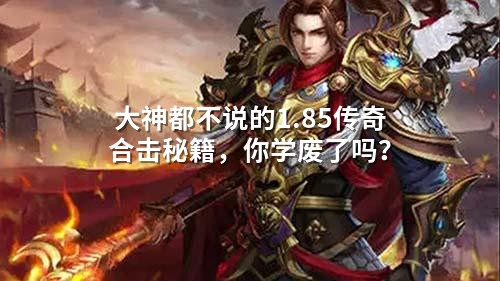 大神都不说的1.85传奇合击秘籍，你学废了吗？