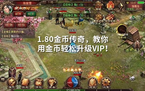 1.80金币传奇，教你用金币轻松升级VIP！
