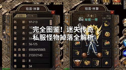 完全图鉴！迷失传奇私服怪物掉落全解析