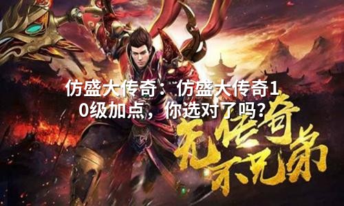 仿盛大传奇：仿盛大传奇10级加点，你选对了吗？