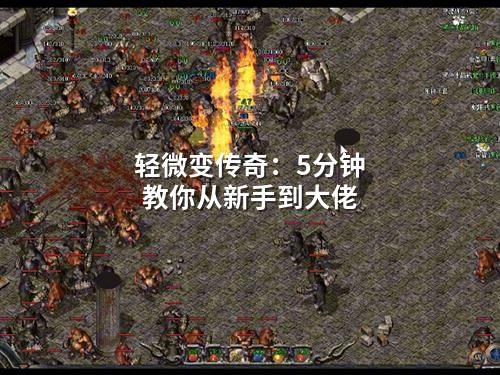 轻微变传奇：5分钟教你从新手到大佬