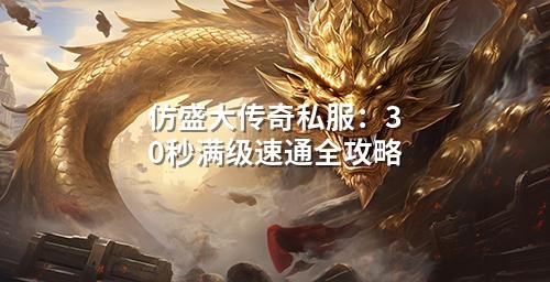 仿盛大传奇私服：30秒满级速通全攻略