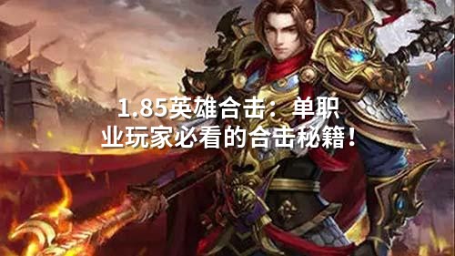 1.85英雄合击：单职业玩家必看的合击秘籍！